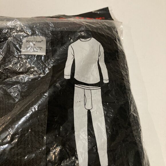Knocker Waffle Knit Thermal Underwear 2 Piece Set Black Men Size M (34-36) - Picture 4 of 6